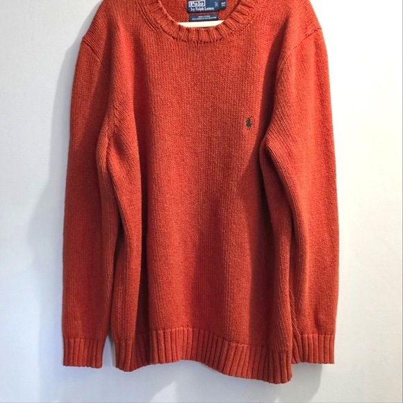 Muted Orange Cotton Crew Neck Sweater size XLT - Picture 13 of 13